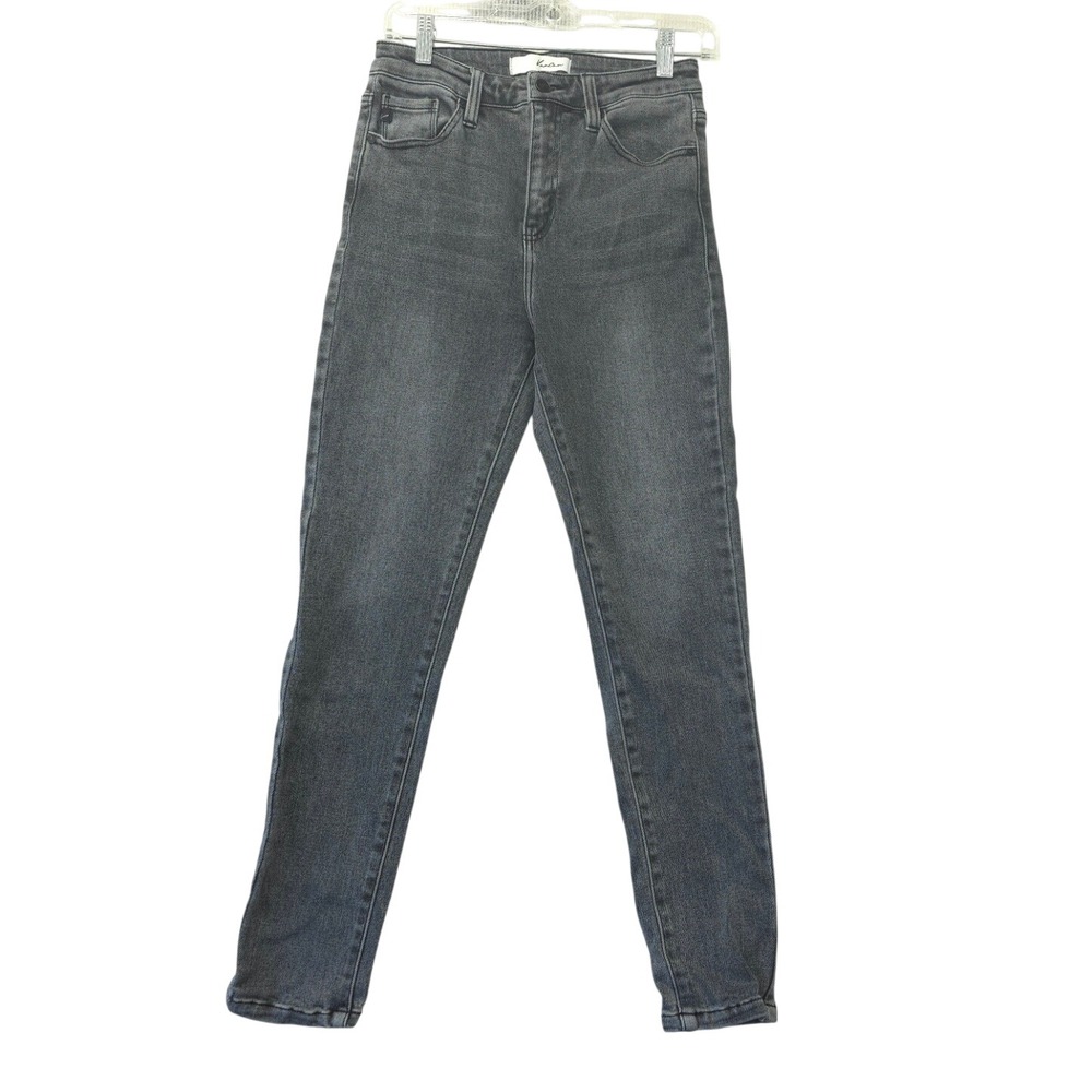 Kancan Women Charcoal Gray High Rise Skinny Jeans Size 7/27 Grunge Streetwear